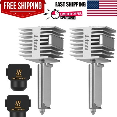 Precision 0.4mm Stainless Steel Nozzle Hotend for Bambu Lab A1 Mini - 2 Pack
