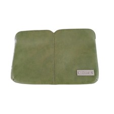 Chloe leather clutch bag sage green pouch logo purse quiet luxury timeless