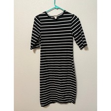 A New Day Dress Black And White Striped Dress Size - XS