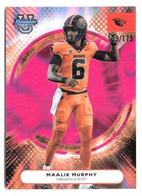 2025 Bowman University Best Maalik Murphy #9 Pink Lava Refractor /175 RC 