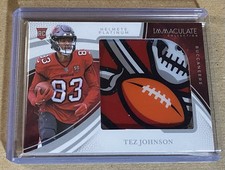 2025 Panini Immaculate Collection Tez Johnson Rookie Helmets Platinum #'ed 1/1