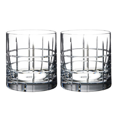 Orrefors Street Crystal Double Old Fashioned Glass (Set of Two)