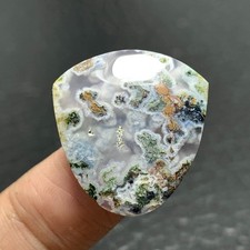 Scenic Moss Agate Cabochon 23x21.5x5.5mm High Quality 19.5 ct