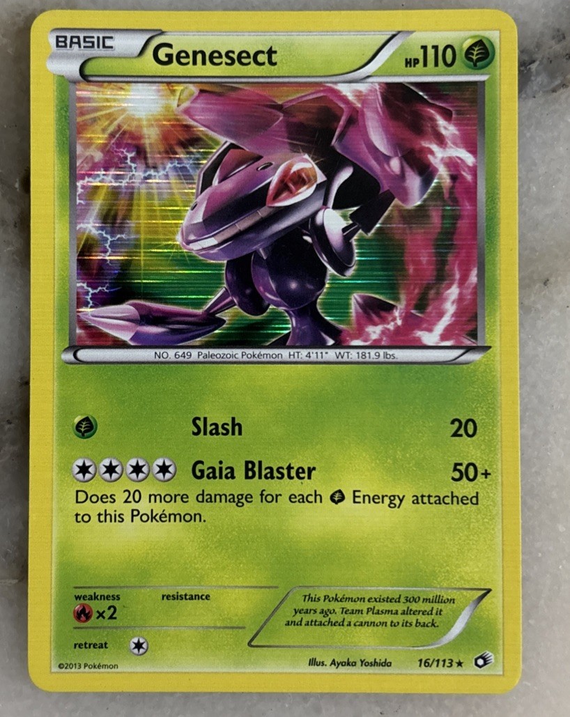 Pokemon TCG - Genesect - 16/113 - Legendary Treasures - LP Holo Rare (2012)