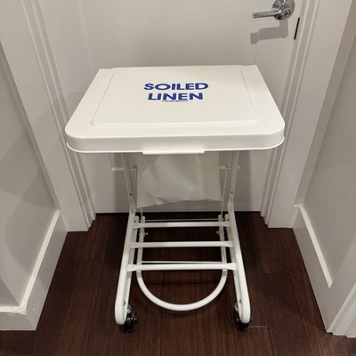 Centurion Medical Products Linen Hamper Medium with Step On Lid Opener White NEW