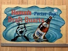 Vintage Large Hamm's Beer Bear Store Display Decal Sticker 1970s Twist Top NOS