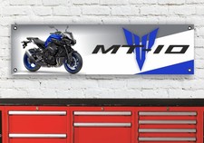 BR562B YAMAHA MT-10 MT10 BLAU 2016 mk1 GARAGE WERKSTATT BANNER SCHILD