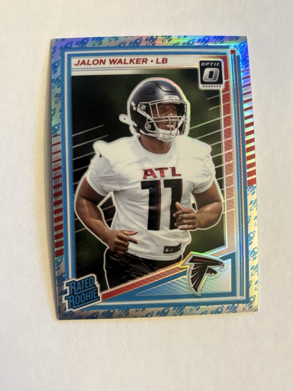 2025 Donruss Optic Rated Rookie SP 🚀 ROCKET PRIZM Jalon Walker RC #290 FALCONS