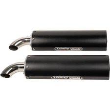Trinity Racing TR-4190D-BK Stage 5 Dual Exhaust System - Black Muffler