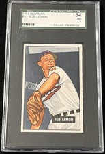 1951 Bowman #53 Bob Lemon SGC 84 7  Seve Time 20 Game Winner