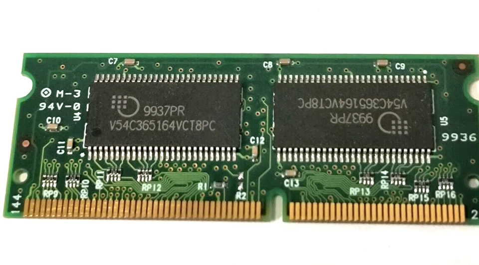 JUEGO DE 2 LAPTOP MOSEL 64MB V43644Y04VCTG-10PC SODIMM PC100 NO ECC MEM RM4-B45-1 Foto 2 de 2