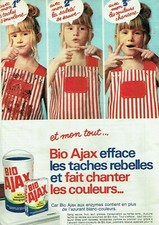 publicité Advertising 0721 1970 lessive Bio Ajax  aux enzymes