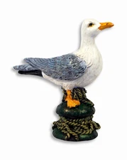 Hand Painted 4" Seagull Sea Bird Statue Figurine Sculpture 75T-C