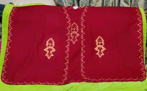 Raiment Fashions Women's Cape Poncho Wrap Free Size 100% Wool Brandy 56"X 37" - Picture 8 of 13