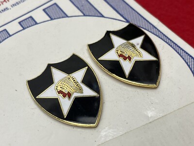 Second First Army Pin US MILITARY INSIGNIA 2ND INFANTRY PAIR PINS QUARTERMASTER UNIFORM ...