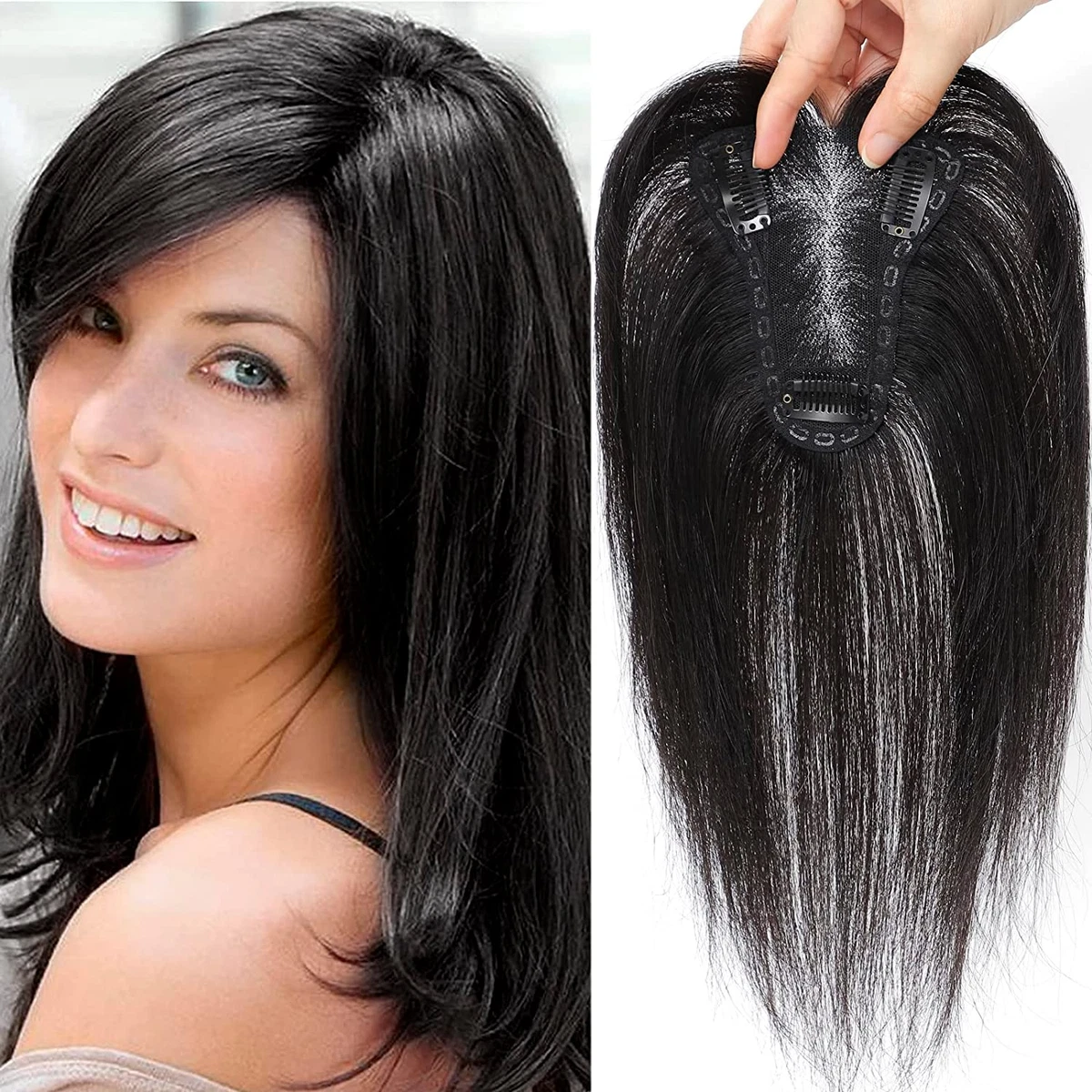 Human clearance hair topper