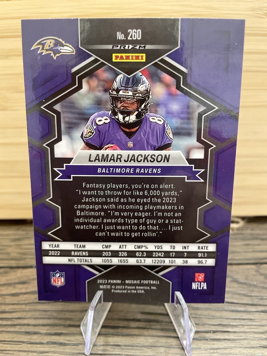 2023 PANINI MOSAIC LAMAR JACKSON NATIONAL PRIDE GOLD REACTIVE