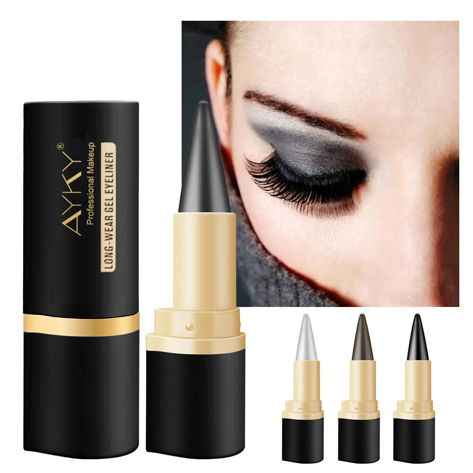 Makeup Eyeliner Thick Eyeliner Gel Pen Black Eye Liner Pencil Cream Waterproof ^ - Image 3 of 4