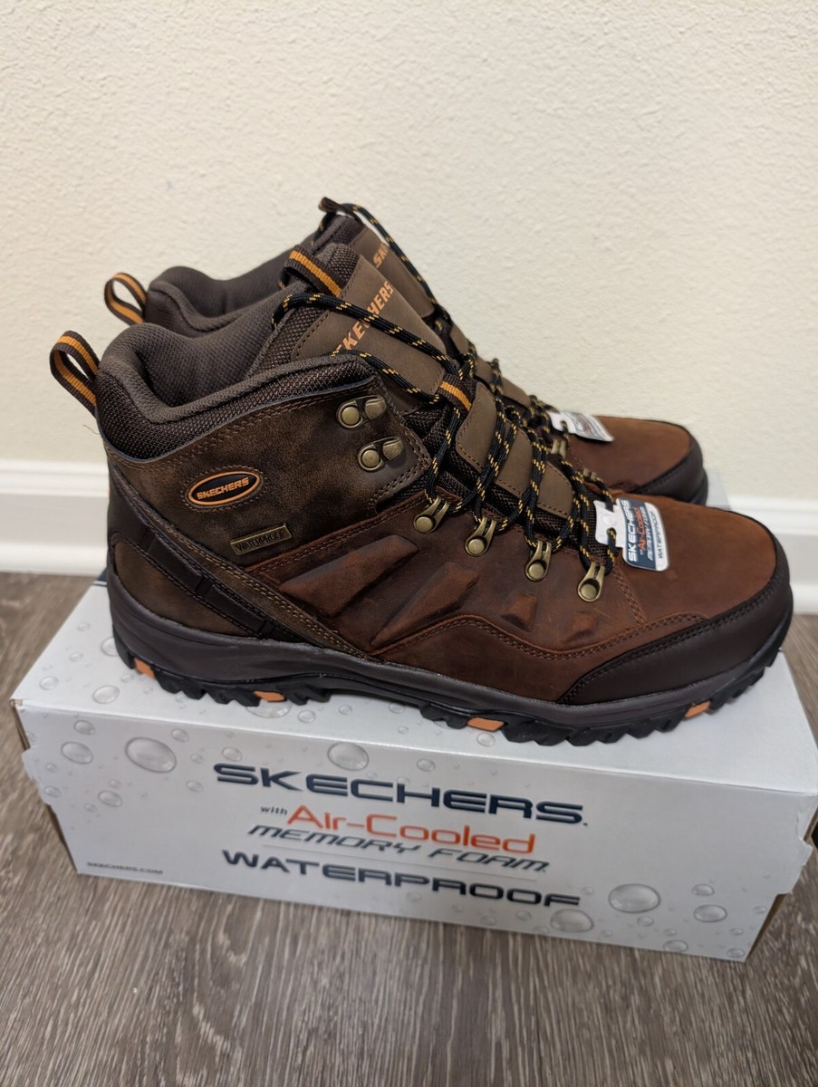 Skechers Relaxed Fit Relment Traven Men\'s NWOT Leather Waterproof Hiking Boots Men main image 4