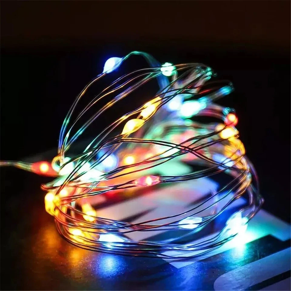 7-30M 50/100/200LED Copper Wire Party USB Twinkle LED String Fairy Lights Remote - Image 3 of 4