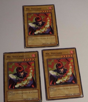 3X Mr. Volcano PSV-044 - Yugioh Yu Gi Oh! 3 Playset