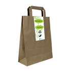 Papiertragetasche Braun 22+10+28 cm 250 Stück Kraft Papiertüten mit Henkel Tüten