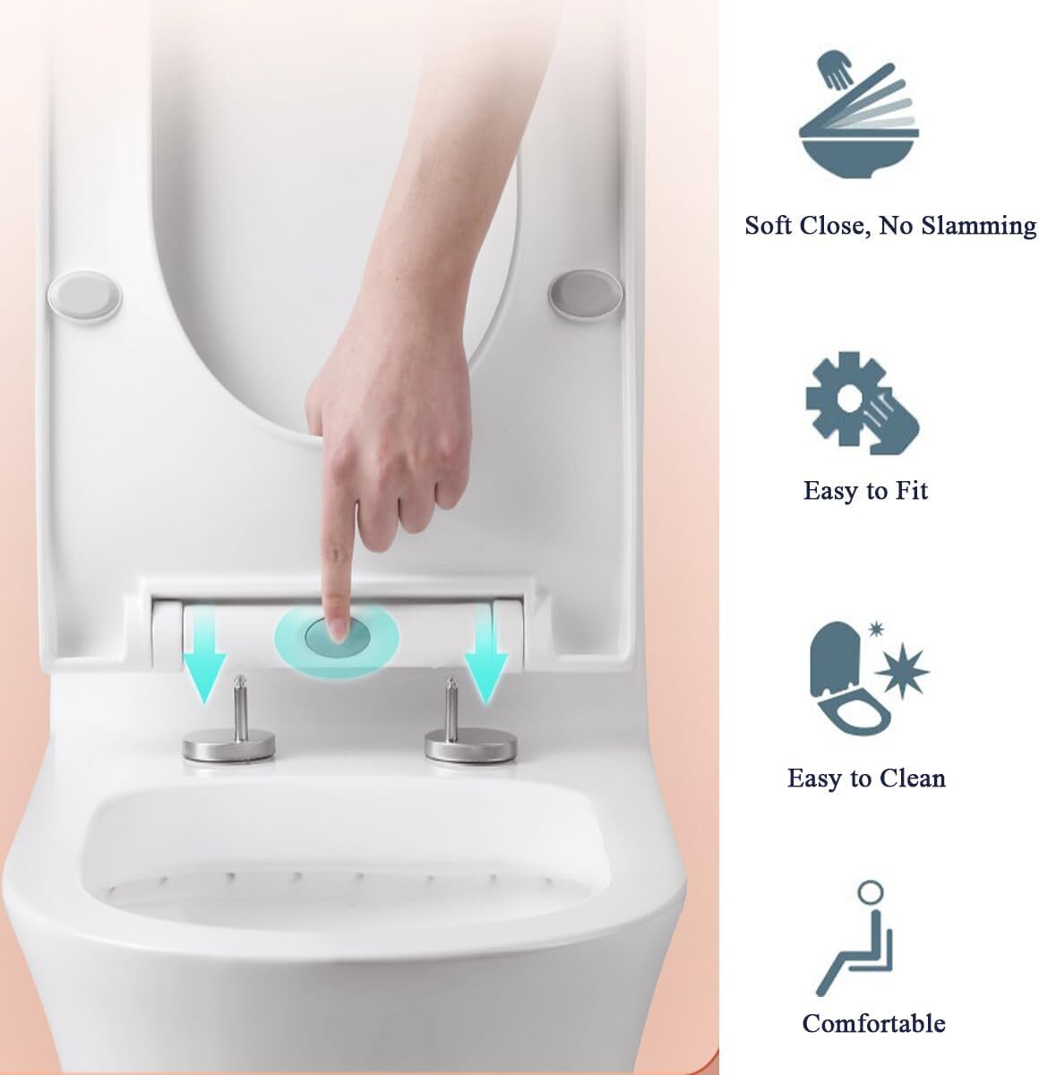 Quick Release Toilet Seat Soft Close Heavy Duty Universal Fit