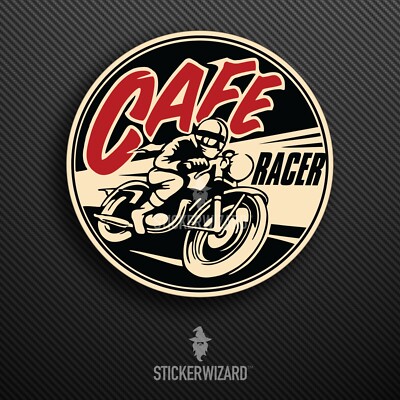 Cafe Racer Sticker - Bobber Decal | Scooter | Vintage | Retro | Brat ...