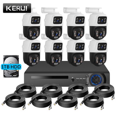 KERUI 6MP POE 8CH NVR Security Camera System Surveillance Night Auto Tracking US