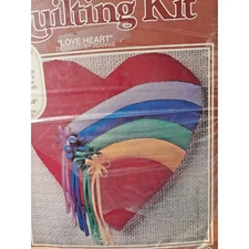 LGBTQ Pride Gift Craft Kit Rainbow Heart Pillow "Love Heart" NOS
