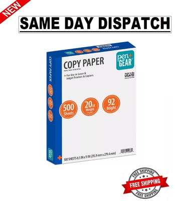 Pen+Gear Copy Paper, 8.5'' x 11'', 92 Bright, 20 lb., 1 Ream (500 Sheets)