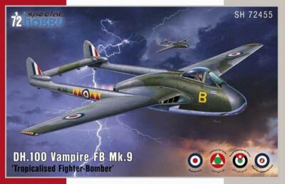 DH.100 Vampire FB.Mk.9 Tropicalised Fighter-Bomber	SH72455 Special Hobby 1:72