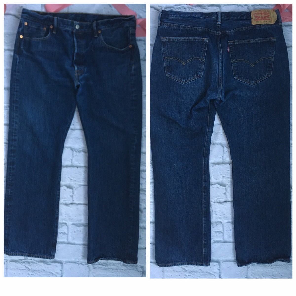 Levis 501 Button Fly W36 L30 80's V Single Stitch Pockets Jeans 3