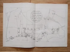 1915 Antique Sketch Plan of Hammersmith, London