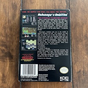 Nobunaga's Ambition (NES, 1989) CIB Complete Box w/ Reg Card