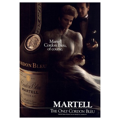 1985 Martell: Cordon Bleu Of Course Vintage Print Ad