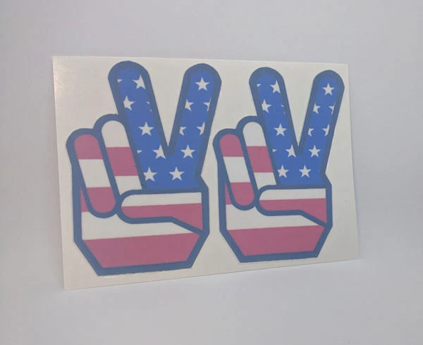 1960's Peace Sign Stickers, INSIDE GLASS / WINDOW, Retro Vintage Hippie Decal - Image 3 of 4