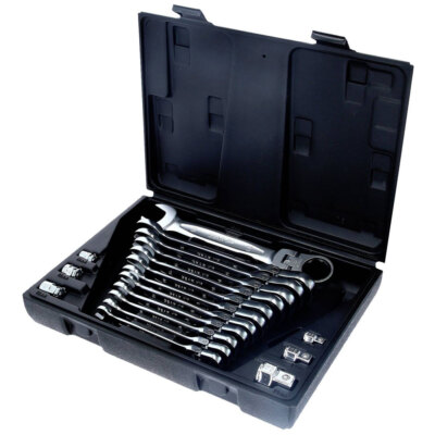 KS Tools 503.4868 Gearplus Flexible Locking Combi Ratcheting Spanner Set 18 Pcs