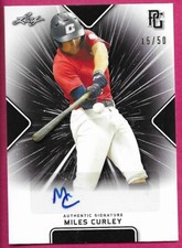 2021 Leaf Perfect Game National Baseball MILES CURLEY Black Autograph 15/50