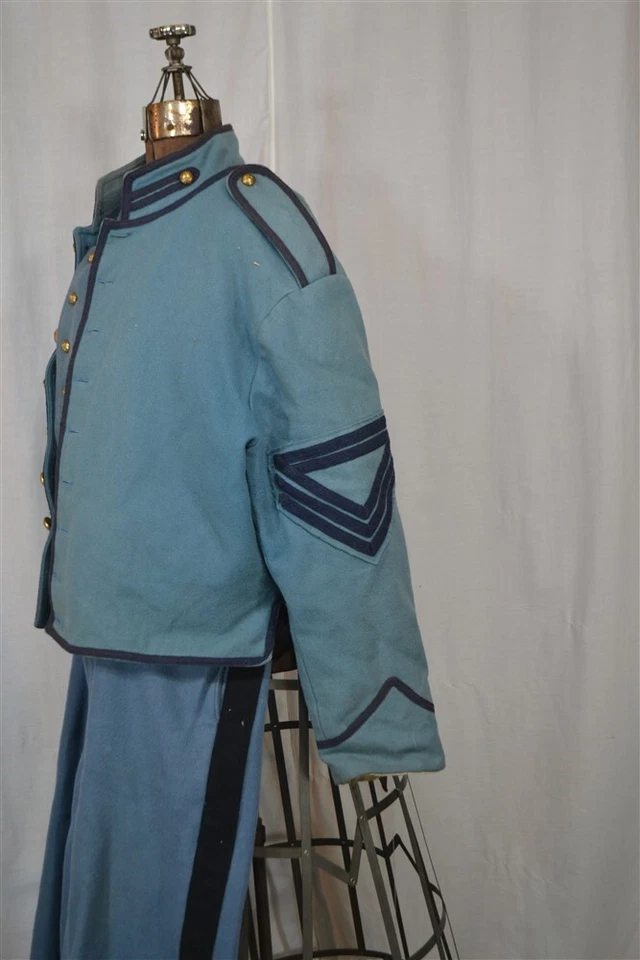antiguo uniforme militar guerra civil réplica 3 piezas pecho 42 rayas lana azul  Foto 2 de 4