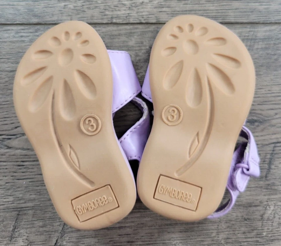 Baby Girl Gymboree Size 3 Butterfly Blossoms Sandals Shoes - Image 3 of 4