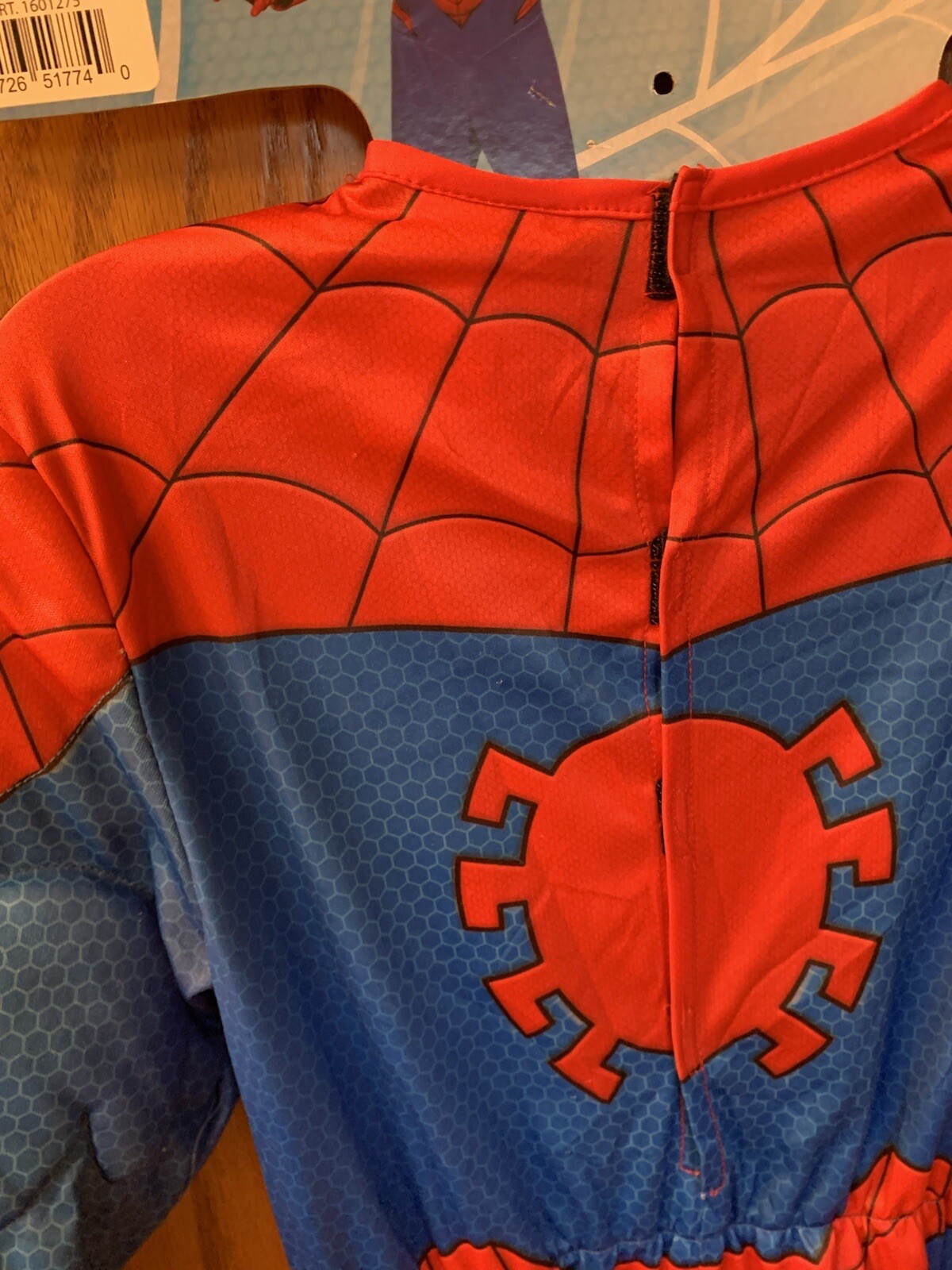 Spider-Man Kids Sz 5-6 Muscle Chest Halloween Costume W/Gloves And Mask * Read
