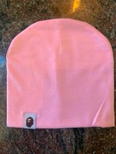 New - A Bathing Ape BAPE Pink Skinny Skullcap Beanie Youth Unisex