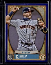 2021 Topps Gypsy Queen Indigo Parallel #055 Carlos Correa 142/250 Astros
