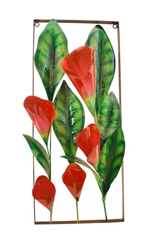 Flair Flower Wanddeko Metall Wandskulptur Blumen Blätter