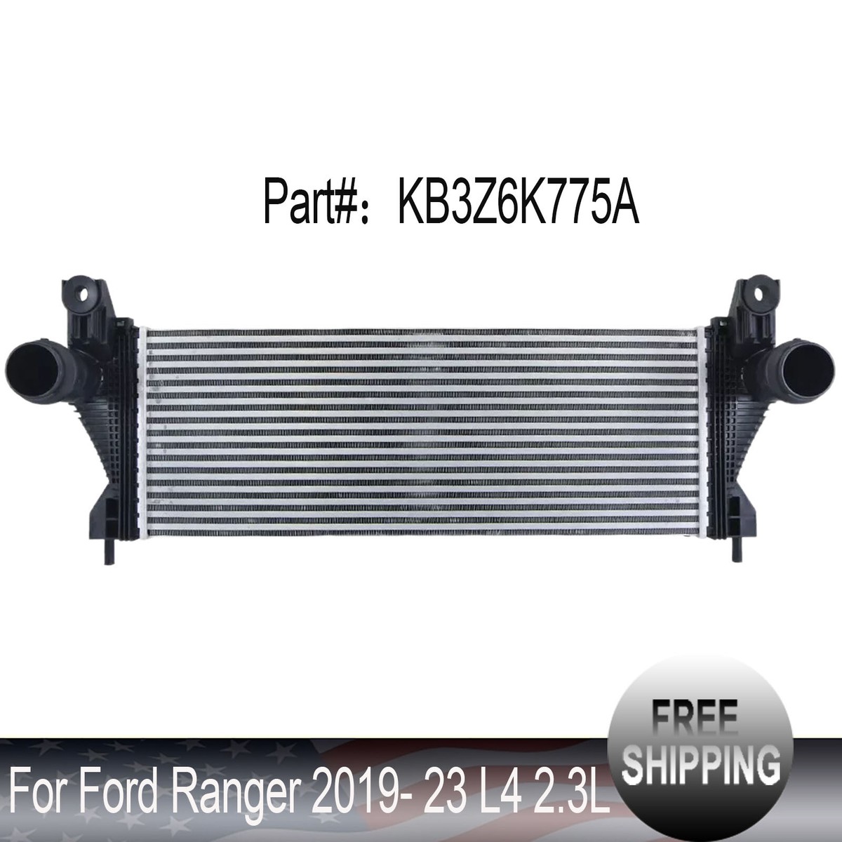 kk77  New Intercooler KB3Z6K775A For 2019-2023 Ford Ranger Lariat XL 2.3