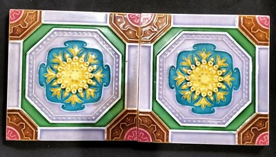 6'' x 6'' Ceramic Glazed tile Porcelain Brick Collection Display décor Nomark Q-2
