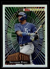 Salvador Perez 2022 Topps Finest Corner Stone Refractor Card  #94FC-SP