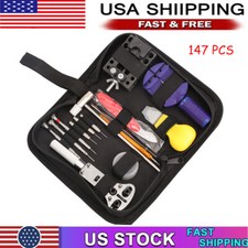 Watch Repair Kit Professional Watchmaker Back Case Remover Opener Link Pin 147PC