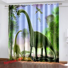 Curtains Eyelet Blackout Opaque Decor Bedroom/Living Room/Door Jurassic Dinosaur